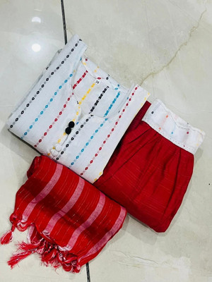 LineaWear Striped, Printed Kurta, Salwar & Dupatta Set