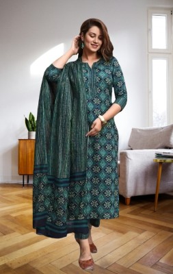 RSQUARE Printed Kurta, Palazzo & Dupatta Set