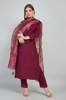 mahisha fashion Embroidered Kurta, Trouser/Pant & Dupatta Set
