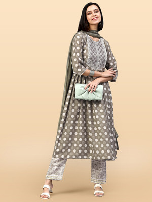 Anouk Rustic Embroidered Kurta, Trouser/Pant & Dupatta Set