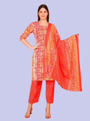Qunity Printed Kurta, Trouser/Pant & Dupatta Set