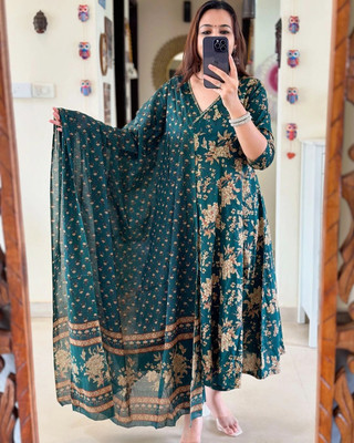 Tasrika Self Design Anarkali Kurta, Bottom & Dupatta Set