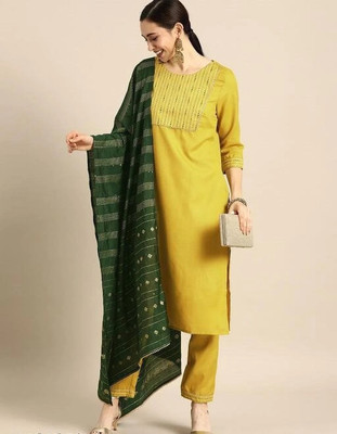 MAA SHAKTI ENTERPRISE Self Design Kurta, Palazzo & Dupatta Set