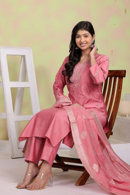 Seemrat Embroidered Kurta, Trouser/Pant & Dupatta Set