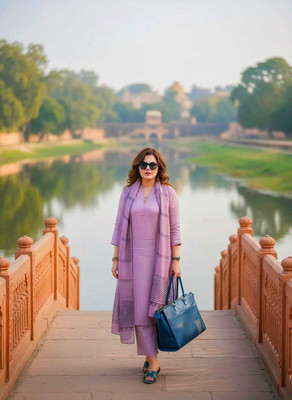 INSPIREFASHION Solid Kurta, Salwar & Dupatta Set