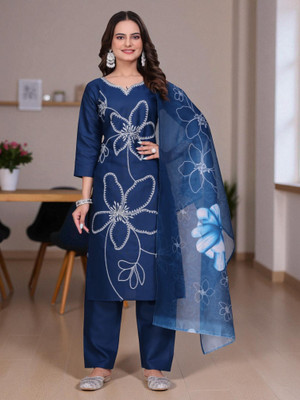 Rangmohini Floral Print Kurta, Legging & Dupatta Set
