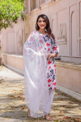 AAKASH Printed Kurta, Patiala & Dupatta Set