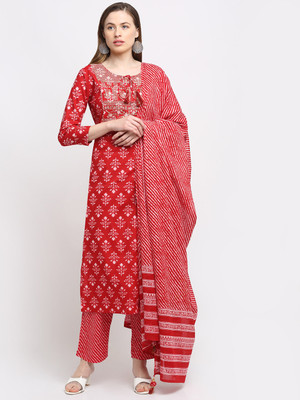 Myaza Printed Kurta, Trouser/Pant & Dupatta Set