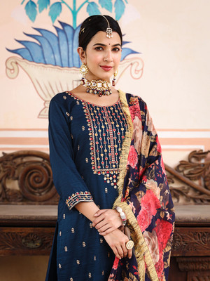 Amira's Embroidered Kurta, Trouser/Pant & Dupatta Set