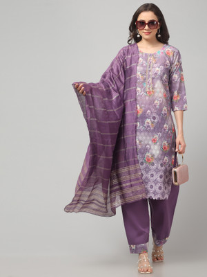 OMASU FASHION Floral Print Kurta, Salwar & Dupatta Set