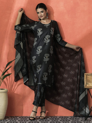 Sangria Embroidered Kurta, Trouser/Pant & Dupatta Set