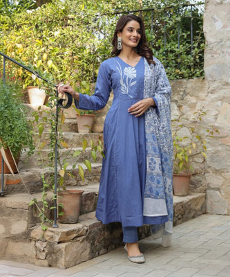 SILA SILAYA Women Kurta Pant Attached Dupatta Set