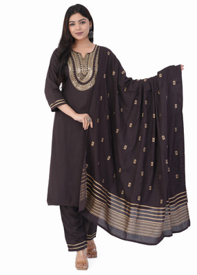 JAATNI Embroidered Kurta, Salwar & Dupatta Set