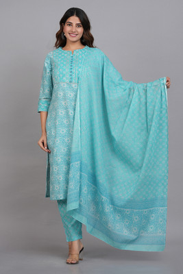 AKIKO Floral Print Kurta, Trouser/Pant & Dupatta Set