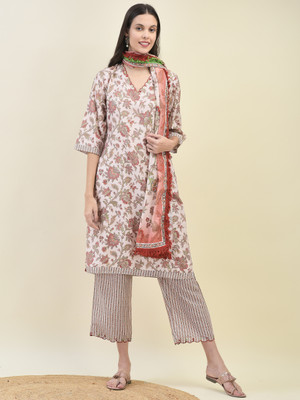 SHREE - SHE IS SPECIAL Printed Kurta, Trouser/Pant & Dupatta Set