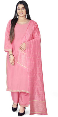 CELVIRA Women Kurti Palazzo Attached Dupatta Set