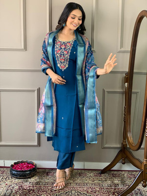 kiwastudio Embroidered Kurta, Trouser/Pant & Dupatta Set
