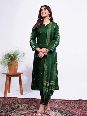 ARADHNA Embroidered Kurta, Trouser/Pant & Dupatta Set