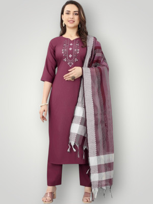 vedu Self Design, Embroidered Kurta, Salwar & Dupatta Set