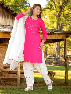 vasuprada Embroidered Kurta, Patiala & Dupatta Set