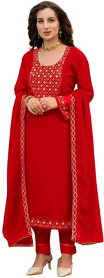 priyam fashion Embroidered Kurta, Salwar & Dupatta Set