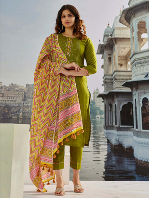 Shanti Creation Embroidered Kurta, Trouser/Pant & Dupatta Set
