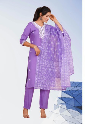Jaipur fashion factory Printed Kurta, Trouser/Pant & Dupatta Set