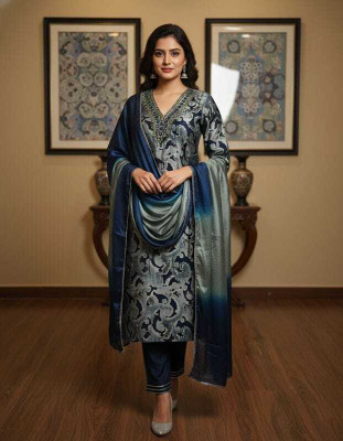 kaushlya collection Printed Kurta, Trouser/Pant & Dupatta Set