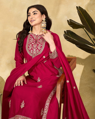 Tasrika Embroidered Kurta, Trouser/Pant & Dupatta Set