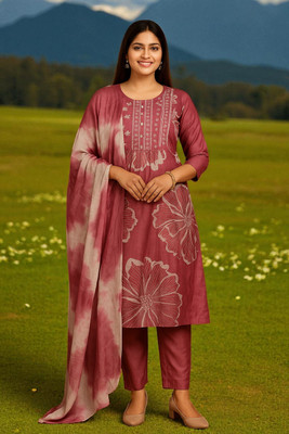 Juana Printed Kurta, Churidar & Dupatta Set