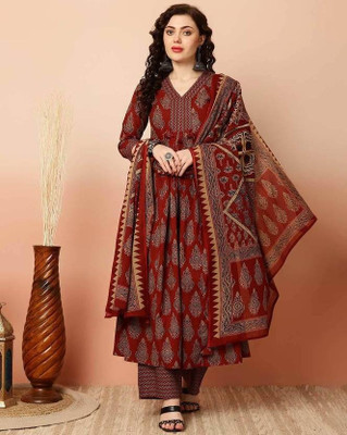 IBRAR Floral Print Kurta, Trouser/Pant & Dupatta Set