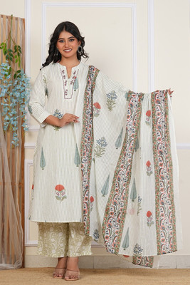 Paardini Printed Kurta, Trouser/Pant & Dupatta Set