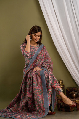 SARLI Floral Print Kurta, Trouser/Pant & Dupatta Set