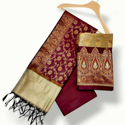 Banarsibrides Woven Kurta, Trouser/Pant & Dupatta Set