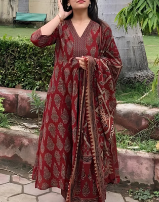 Oumad Printed Kurta, Trouser/Pant & Dupatta Set
