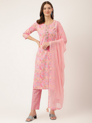 DIVENA Printed Kurta, Trouser/Pant & Dupatta Set