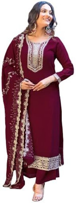Aneri Embroidered Kurta, Patiala & Dupatta Set