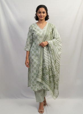 Neeraclothing Printed Kurta, Trouser/Pant & Dupatta Set