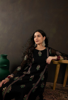 Tasrika Printed Kurta, Trouser/Pant & Dupatta Set