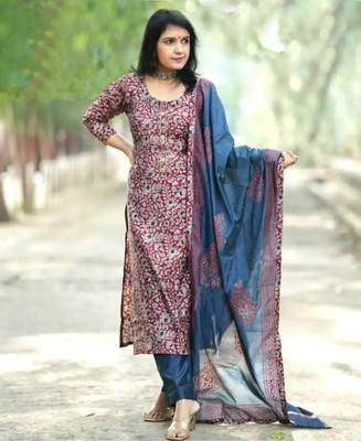 Anni Designer Printed Kurta, Palazzo & Dupatta Set