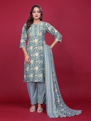 ARAHAMFASHION Printed Kurta, Trouser/Pant & Dupatta Set