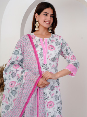 BEE LADY Printed Kurta, Trouser/Pant & Dupatta Set
