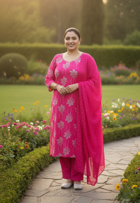 STYLEONMES Floral Print Kurta, Trouser/Pant & Dupatta Set