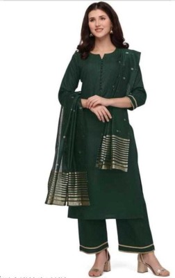 CreationRajvi Self Design Kurta, Palazzo & Dupatta Set