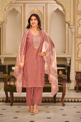 SassyLoom Embroidered Kurta, Trouser/Pant & Dupatta Set