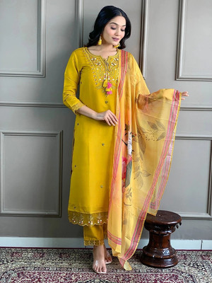 Tylissa Printed Kurta, Trouser/Pant & Dupatta Set