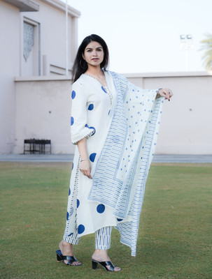 S S CREATION Printed Kurta, Trouser/Pant & Dupatta Set
