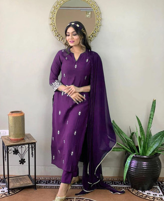 SHREE HARIJI TEXTILE Self Design Anarkali Kurta, Bottom & Dupatta Set