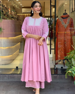 SWADHY Embroidered Anarkali Kurta, Bottom & Dupatta Set
