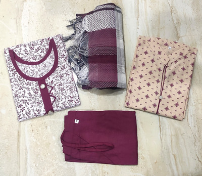 ALISHA CREATIONS Geometric Print Kurta, Trouser/Pant & Dupatta Set